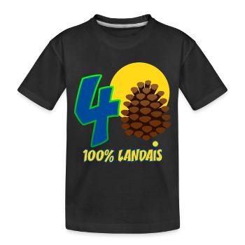 Landes - Landais - Kids' Premium Organic T-Shirt - black - Front