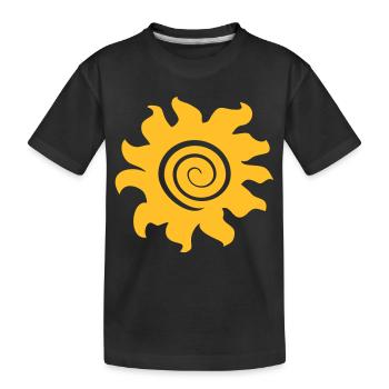 sonne - Kinder Premium Bio T-Shirt - Schwarz - Vorne