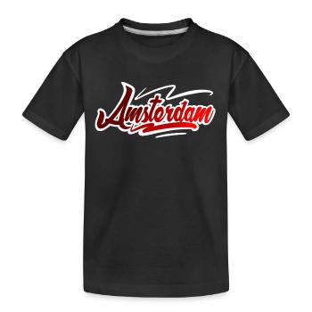 Amsterdam - Kids' Premium Organic T-Shirt - black - Front