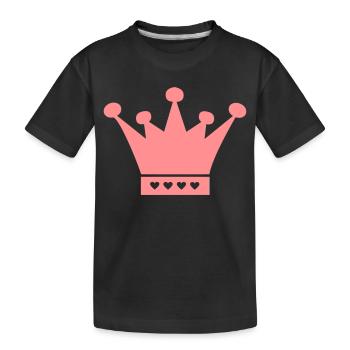 crown - Kids' Premium Organic T-Shirt - black - Front