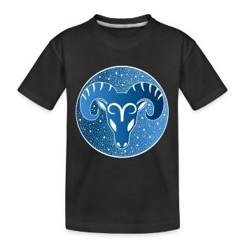 Signe astrologique : bélier - T-shirt bio Premium Enfant - noir - Devant
