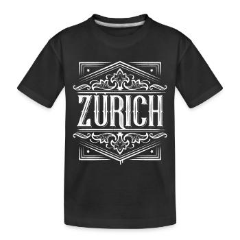 Zurich | Zurich | Noble Vintage - Kids' Premium Organic T-Shirt - black - Front
