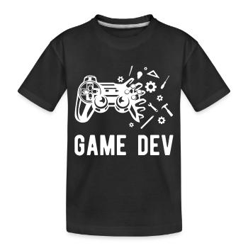 Game Dev - T-shirt bio Premium Enfant - noir - Devant