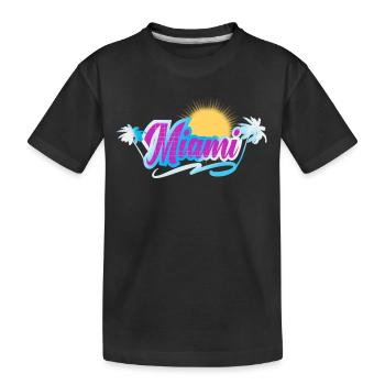 Miami - Kids' Premium Organic T-Shirt - black - Front
