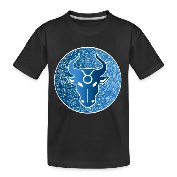 Signe astrologique : taureau - T-shirt bio Premium Enfant - noir - Devant