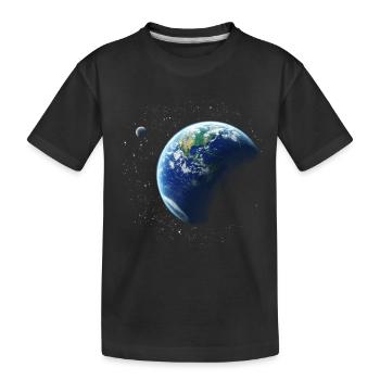 Earth - Kids' Premium Organic T-Shirt - black - Front