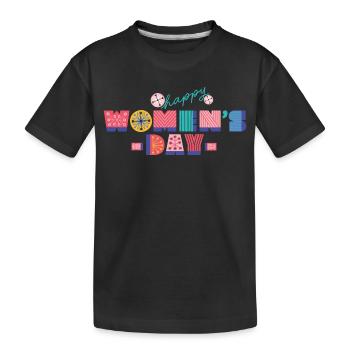 journée internationale de la femme - T-shirt bio Premium Enfant - noir - Devant