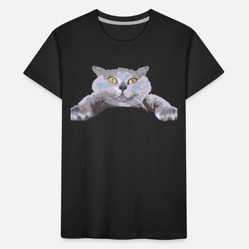 Katze - Kinder Premium Bio T-Shirt
