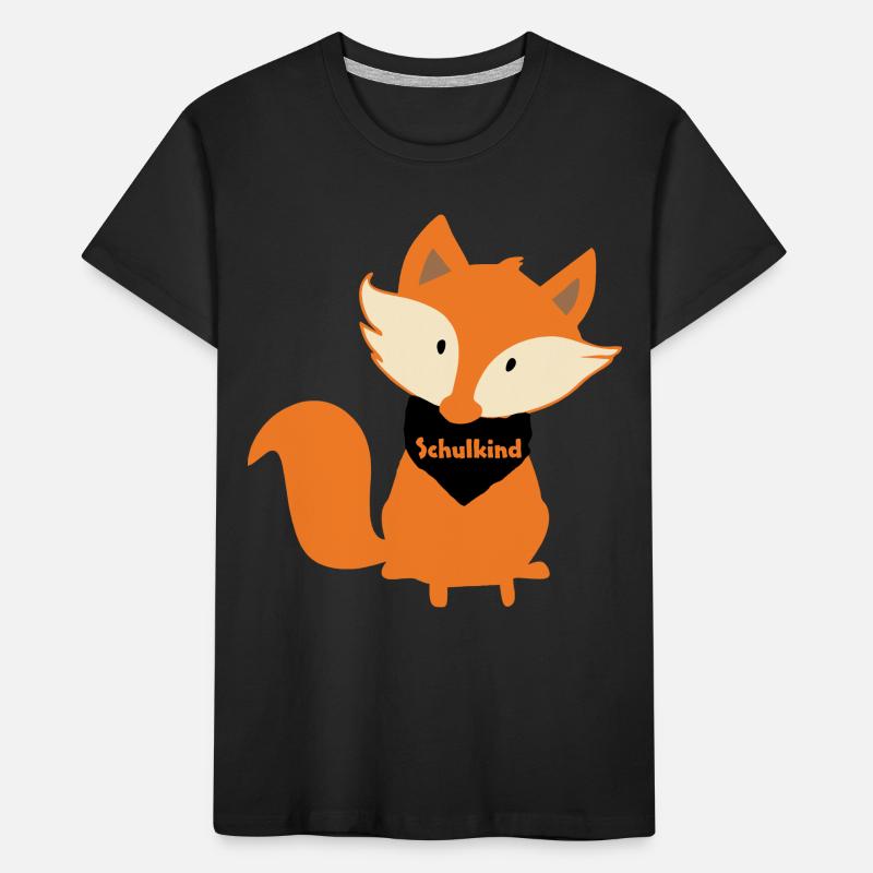 Fuchs Schulkind Kind Einschulung Kinder Premium Bio T-Shirt