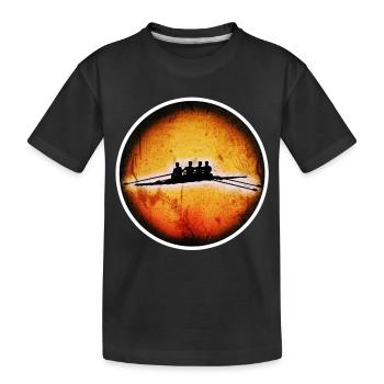 4er Ruderer - Kinder Premium Bio T-Shirt - Schwarz - Vorne