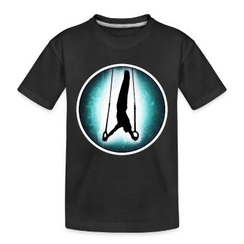 Gymnastique - Anneaux - T-shirt bio Premium Enfant - noir - Devant