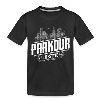 Parkour Lifestyle - Parkour Passion - Freerunning - Kinder Premium Bio T-Shirt - Schwarz - Vorne