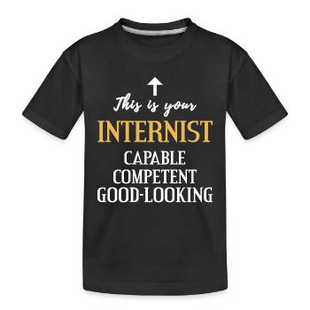 Médecin interniste compétent beau cadeau - T-shirt bio Premium Enfant - noir - Devant