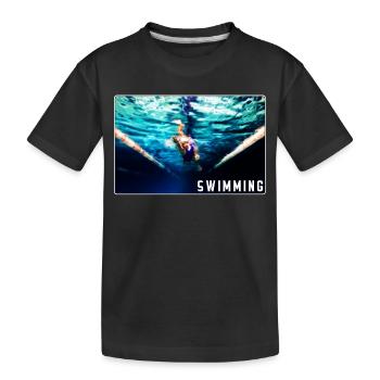 Natation - conception - T-shirt bio Premium Enfant - noir - Devant
