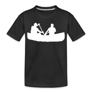 Paddeln - Kinder Premium Bio T-Shirt - Schwarz - Vorne
