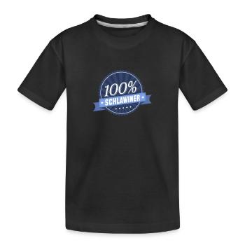 100 % Schlawiner - Kinder Premium Bio T-Shirt - Schwarz - Vorne