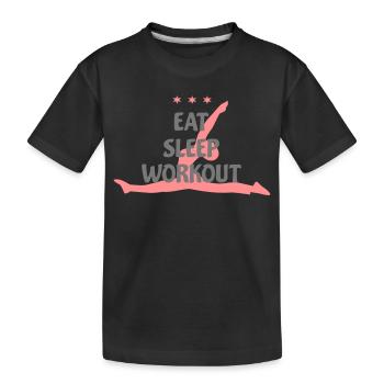 sport - Kinder Premium Bio T-Shirt - Schwarz - Vorne