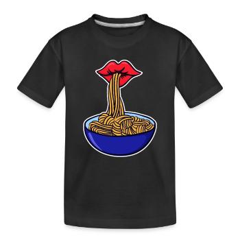 Spaghetti Pasta Pasta Asciutta Italy Food - Kids' Premium Organic T-Shirt - black - Front