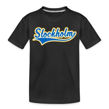 Stockholm Swoosh - T-shirt bio Premium Enfant - noir - Devant
