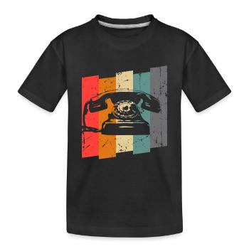 Telefon - Kinder Premium Bio T-Shirt - Schwarz - Vorne
