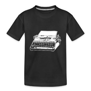 Machine à écrire - T-shirt bio Premium Enfant - noir - Devant