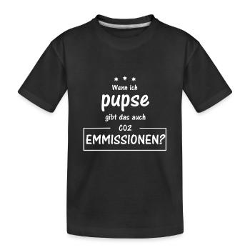 Klima und Emmissionen - Kinder Premium Bio T-Shirt - Schwarz - Vorne
