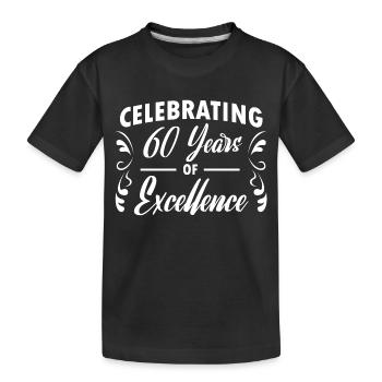 60th birthday - design - Kids' Premium Organic T-Shirt - black - Front