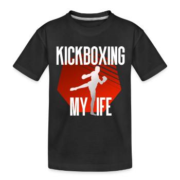 Kickboxing Kickboxing - Kids' Premium Organic T-Shirt - black - Front