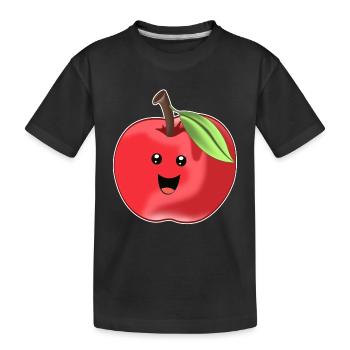 Délicieuse pomme sucrée - design - T-shirt bio Premium Enfant - noir - Devant