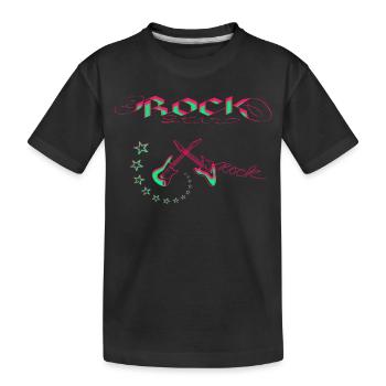 Rock Star Neon - Kinder Premium Bio T-Shirt - Schwarz - Vorne