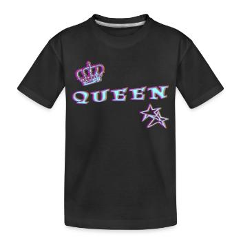 queen - Kids' Premium Organic T-Shirt - black - Front
