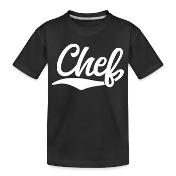 Chef - Kinder Premium Bio T-Shirt - Schwarz - Vorne