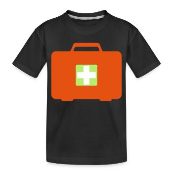 First aid kit - Kids' Premium Organic T-Shirt - black - Front