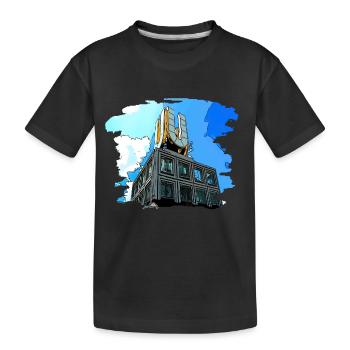 Dortmund U tower city - Kids' Premium Organic T-Shirt - black - Front