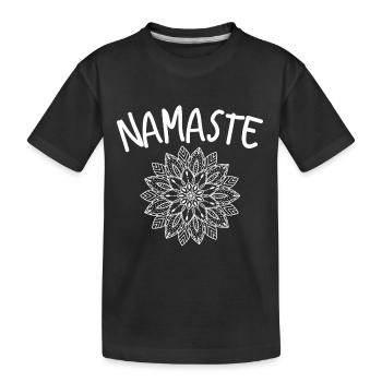 Yoga Namaste méditation - T-shirt bio Premium Enfant - noir - Devant