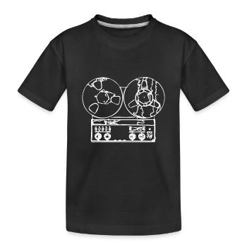 Retro - Kinder Premium Bio T-Shirt - Schwarz - Vorne