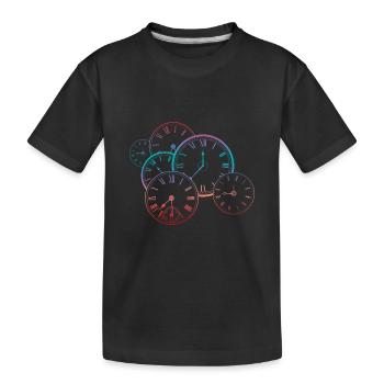 Horloge vintage - T-shirt bio Premium Enfant - noir - Devant