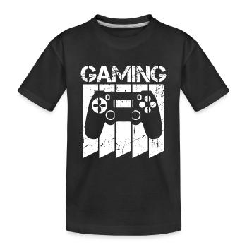 Gaming Gaming Gaming Gaming Gaming Gaming Gaming - Kids' Premium Organic T-Shirt - black - Front