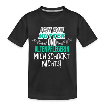 Mutter Altenpflegerin - Kinder Premium Bio T-Shirt - Schwarz - Vorne