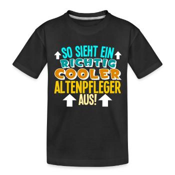 Altenpfleger - Kinder Premium Bio T-Shirt - Schwarz - Vorne