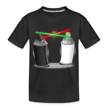 Graffiti wars - Kinder Premium Bio T-Shirt - Schwarz - Vorne