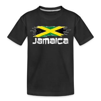 Drapeau de la Jamaïque - design - T-shirt bio Premium Enfant - noir - Devant