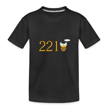 221bee - Kinder Premium Bio T-Shirt - Schwarz - Vorne