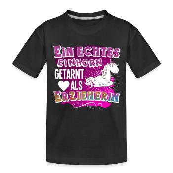 Erzieherin - Kinder Premium Bio T-Shirt - Schwarz - Vorne