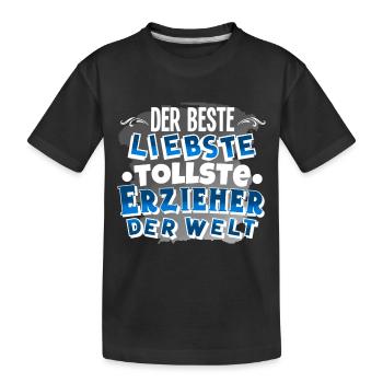 Erzieher - Kinder Premium Bio T-Shirt - Schwarz - Vorne