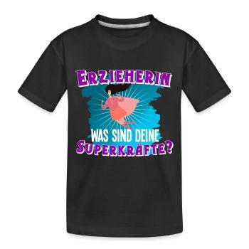 Erzieherin - Kinder Premium Bio T-Shirt - Schwarz - Vorne