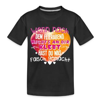 Erzieherin - Kinder Premium Bio T-Shirt - Schwarz - Vorne