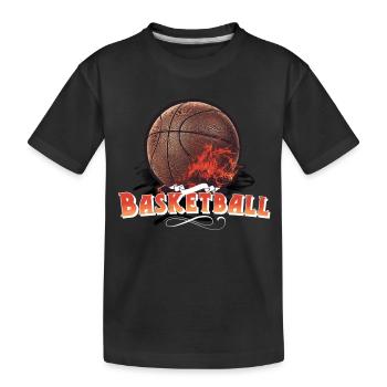 basket-ball - T-shirt bio Premium Enfant - noir - Devant