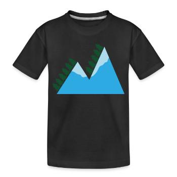 Montagnes - T-shirt bio Premium Enfant - noir - Devant