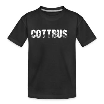 Cottbus - Kinder Premium Bio T-Shirt - Schwarz - Vorne